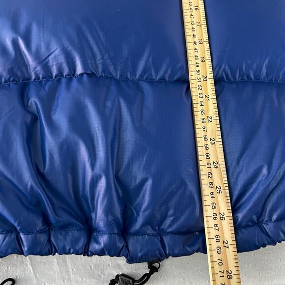 Vintage The North Face 700 Nuptse Down Puffer Vest Blue Black Y2K Streetwear LG - Picture 16 of 16